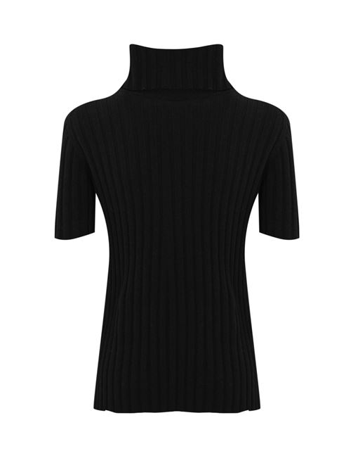 Maglia a collo alto in misto cashmere nero Liviana Conti | F4WC02Y69-0